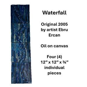 Waterfall a 2005 exquisit abstract original oil painting by artist Ebru Ercan